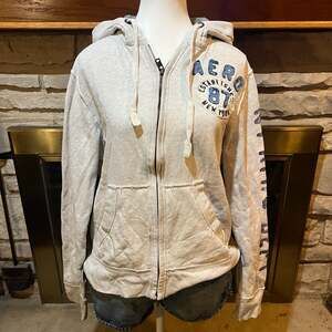 Aeropostale Vintage Aero Established 87 New York Zip-Up Hoodie